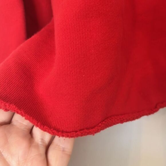 Re/Done Hooded Oversized Cropped Sweatshirt with Raw Hem NEW NWT - Picture 5 of 6